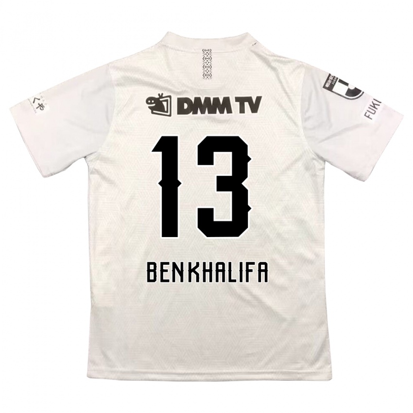 Børn Nassim Ben Khalifa #13 Grå Sort Udebane Spillertrøjer 2024/25 Trøje T-Shirt