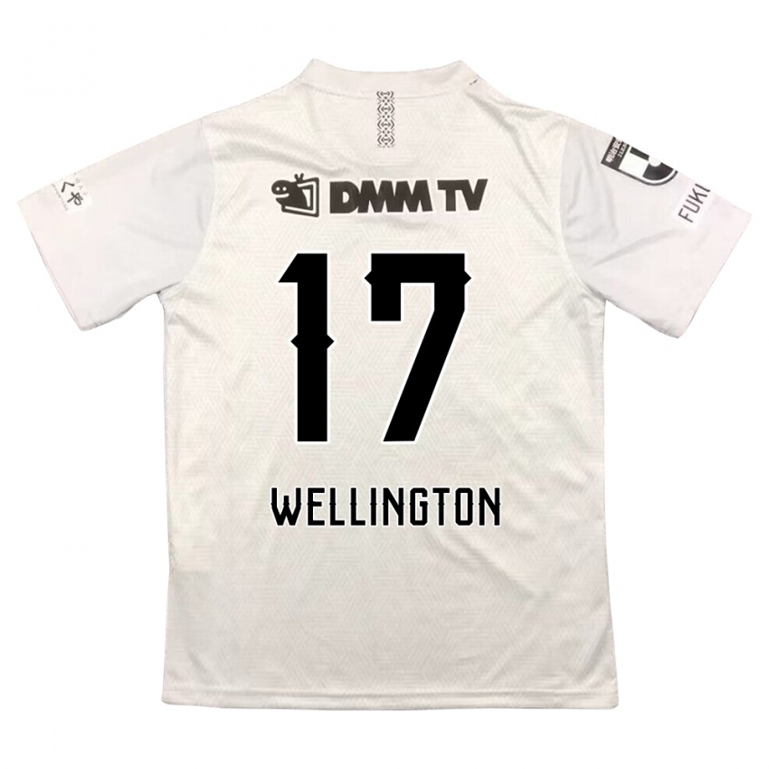 Børn Wellington #17 Grå Sort Udebane Spillertrøjer 2024/25 Trøje T-Shirt