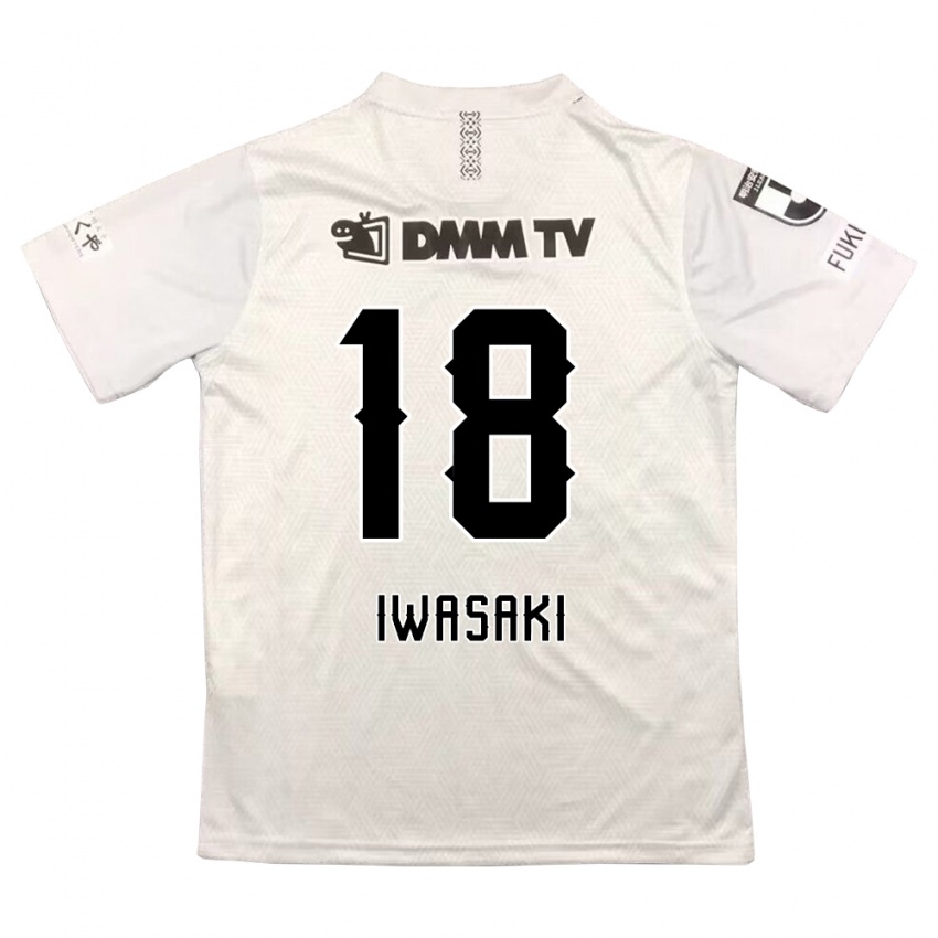 Børn Yuto Iwasaki #18 Grå Sort Udebane Spillertrøjer 2024/25 Trøje T-Shirt