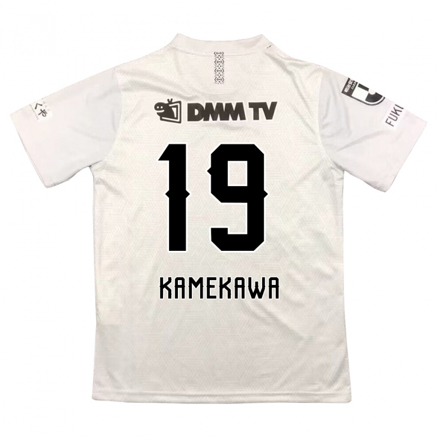 Børn Masashi Kamekawa #19 Grå Sort Udebane Spillertrøjer 2024/25 Trøje T-Shirt