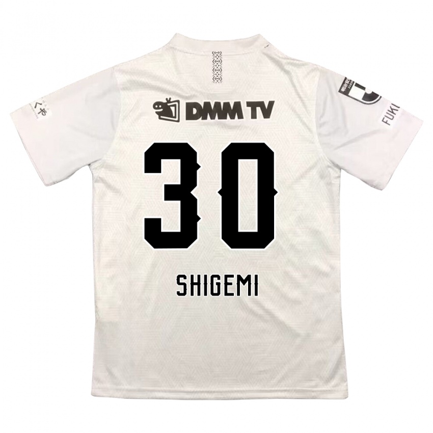 Børn Masato Shigemi #30 Grå Sort Udebane Spillertrøjer 2024/25 Trøje T-Shirt