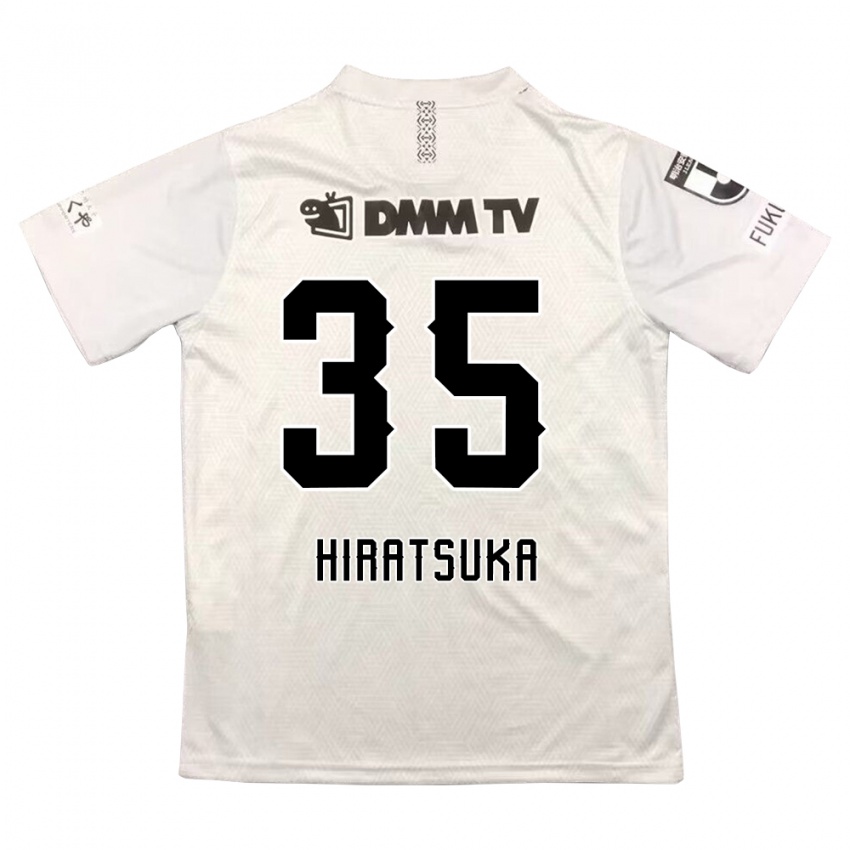 Børn Yuto Hiratsuka #35 Grå Sort Udebane Spillertrøjer 2024/25 Trøje T-Shirt