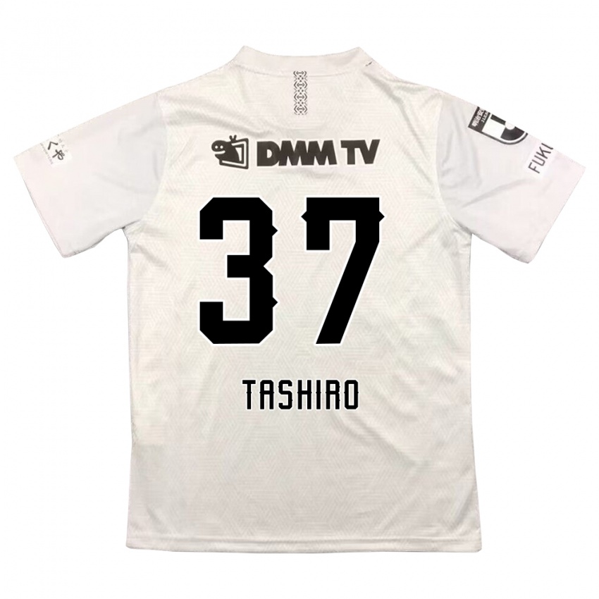 Børn Masaya Tashiro #37 Grå Sort Udebane Spillertrøjer 2024/25 Trøje T-Shirt