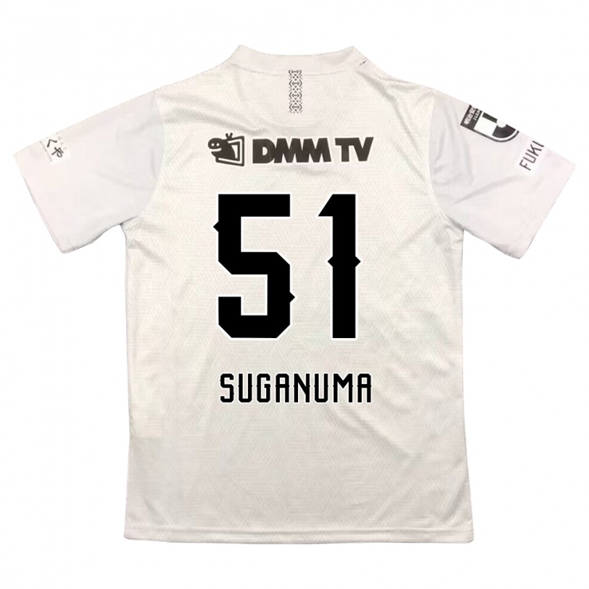 Børn Kazuaki Suganuma #51 Grå Sort Udebane Spillertrøjer 2024/25 Trøje T-Shirt