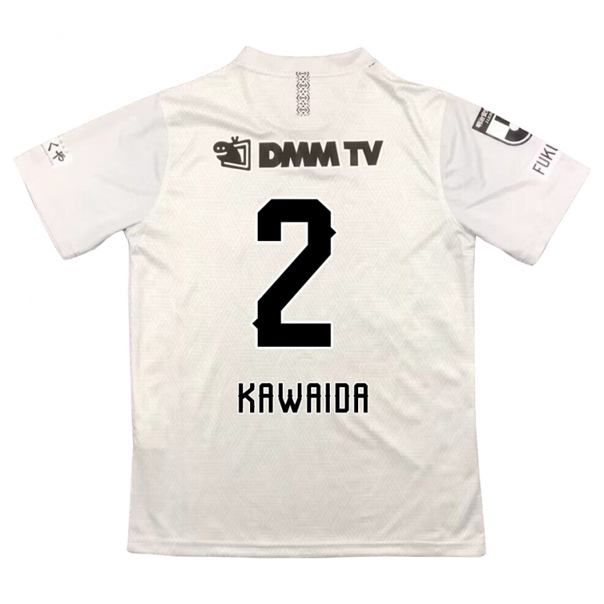 Børn Ryoya Kawaida #2 Grå Sort Udebane Spillertrøjer 2024/25 Trøje T-Shirt