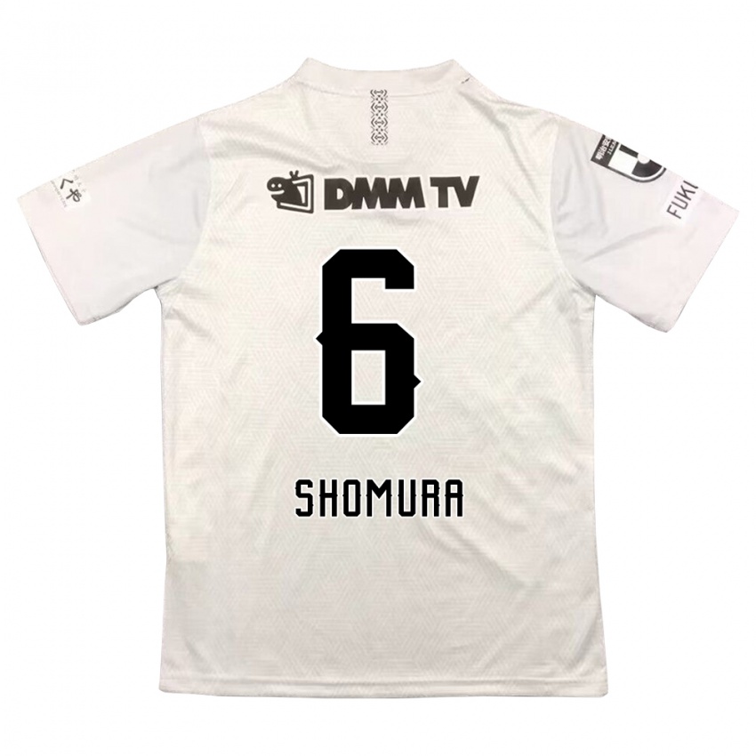 Børn Tomoki Shomura #6 Grå Sort Udebane Spillertrøjer 2024/25 Trøje T-Shirt