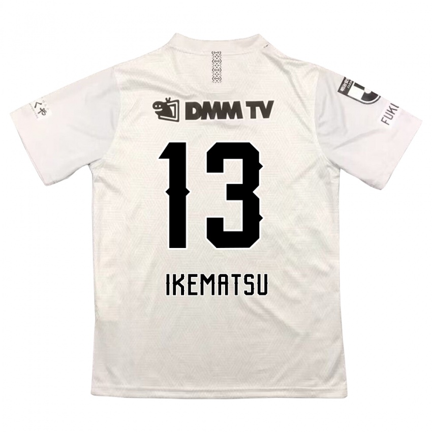 Børn Shumpei Ikematsu #13 Grå Sort Udebane Spillertrøjer 2024/25 Trøje T-Shirt