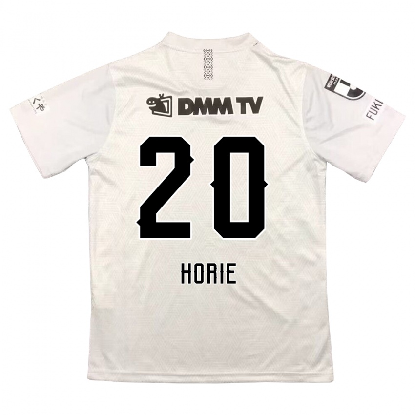 Børn Hibiki Horie #20 Grå Sort Udebane Spillertrøjer 2024/25 Trøje T-Shirt