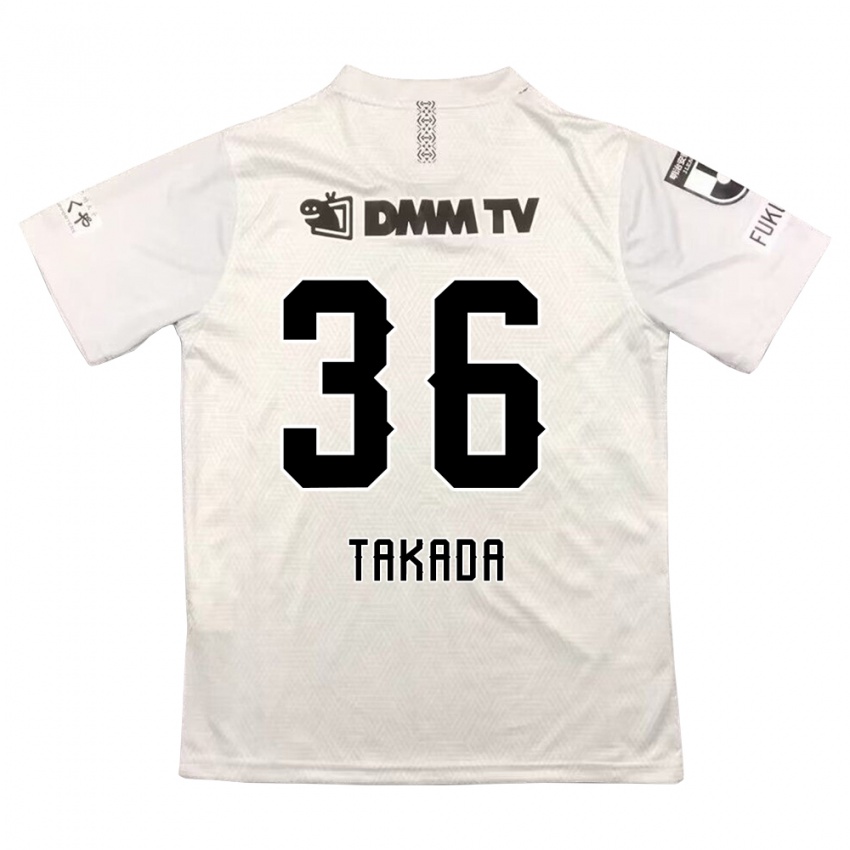 Børn Seiya Takada #36 Grå Sort Udebane Spillertrøjer 2024/25 Trøje T-Shirt