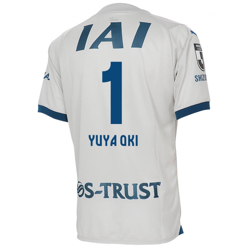 Børn Yuya Oki #1 Hvid Blå Udebane Spillertrøjer 2024/25 Trøje T-Shirt