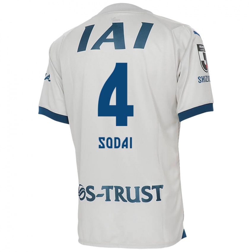 Børn Sodai Hasukawa #4 Hvid Blå Udebane Spillertrøjer 2024/25 Trøje T-Shirt