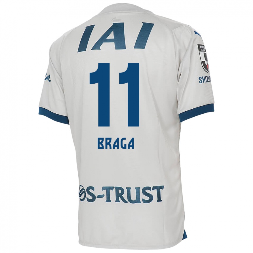 Børn Lucas Braga #11 Hvid Blå Udebane Spillertrøjer 2024/25 Trøje T-Shirt