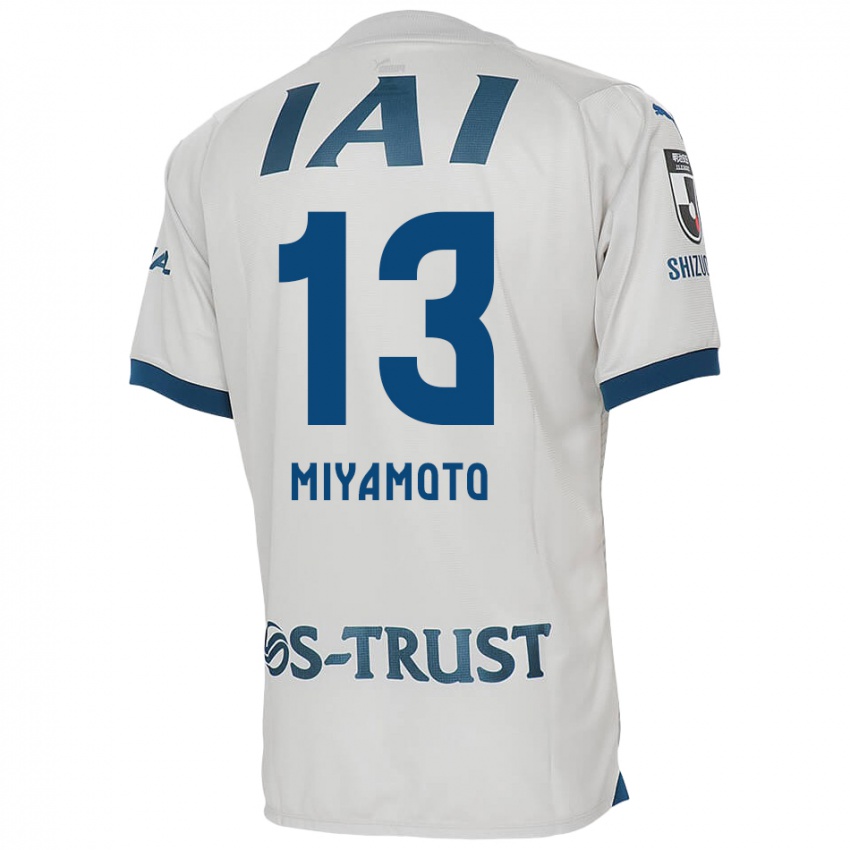 Børn Kota Miyamoto #13 Hvid Blå Udebane Spillertrøjer 2024/25 Trøje T-Shirt