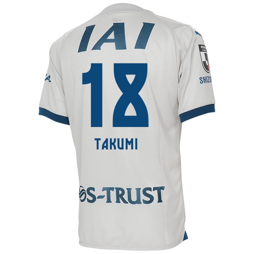 Børn Takumi Kato #18 Hvid Blå Udebane Spillertrøjer 2024/25 Trøje T-Shirt