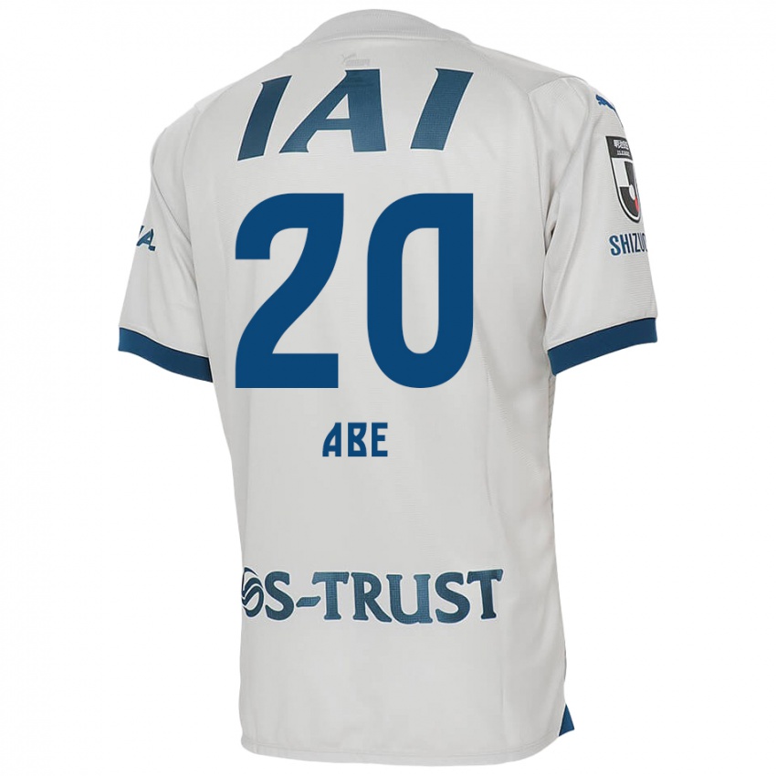 Børn Ryoya Abe #20 Hvid Blå Udebane Spillertrøjer 2024/25 Trøje T-Shirt