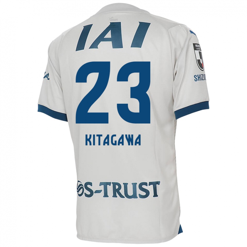 Børn Koya Kitagawa #23 Hvid Blå Udebane Spillertrøjer 2024/25 Trøje T-Shirt