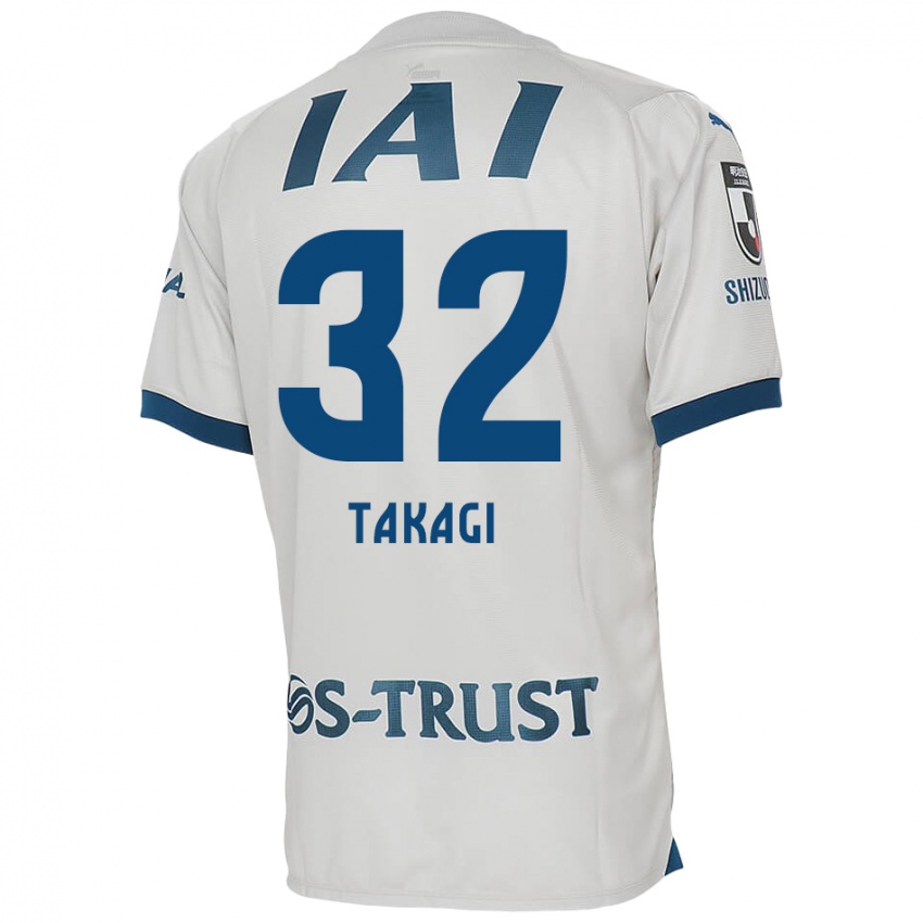 Børn Sen Takagi #32 Hvid Blå Udebane Spillertrøjer 2024/25 Trøje T-Shirt