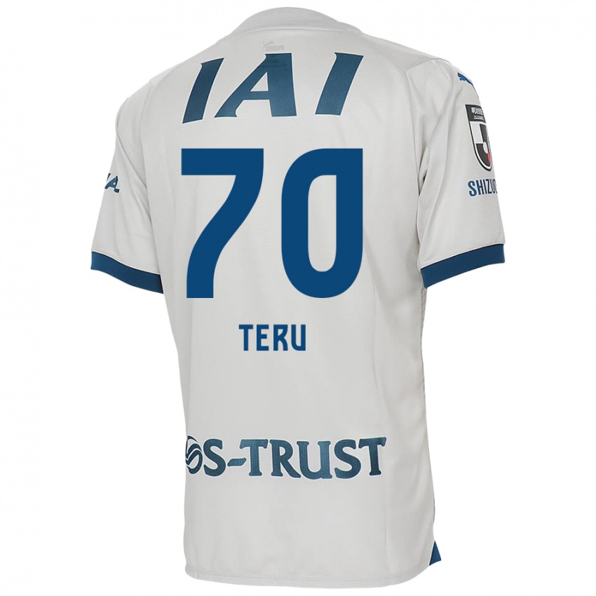 Børn Teruki Hara #70 Hvid Blå Udebane Spillertrøjer 2024/25 Trøje T-Shirt