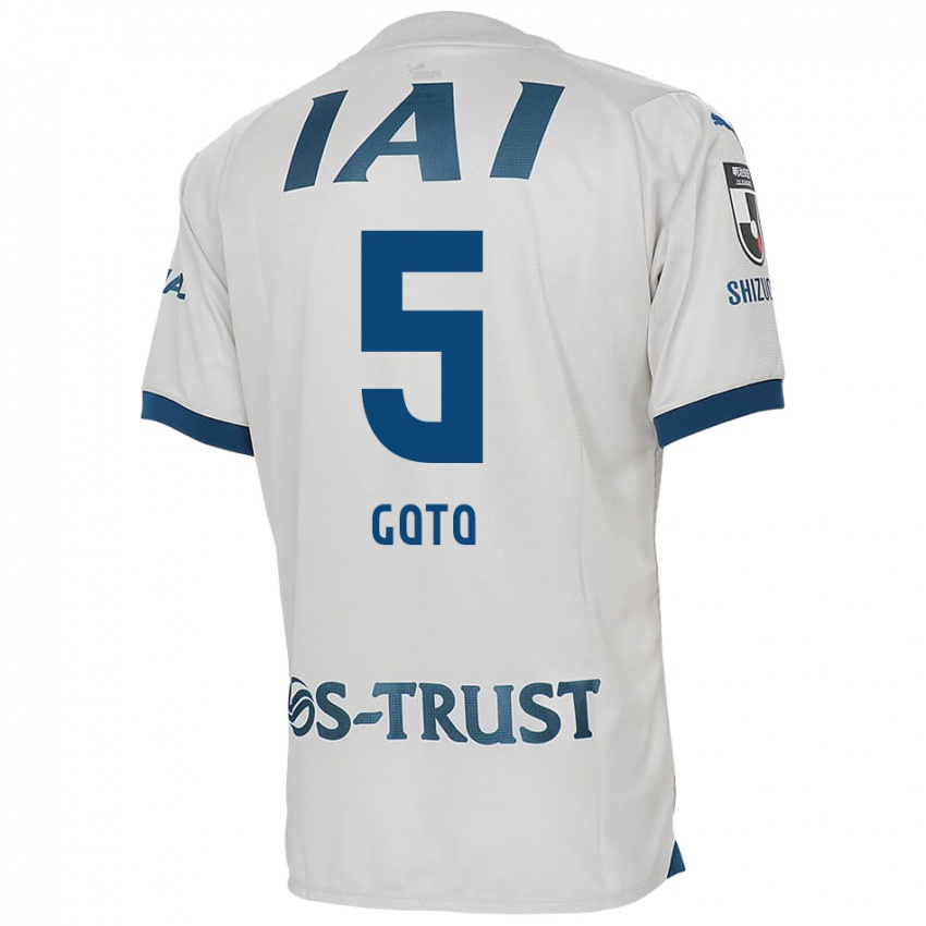 Børn Keita Goto #5 Hvid Blå Udebane Spillertrøjer 2024/25 Trøje T-Shirt