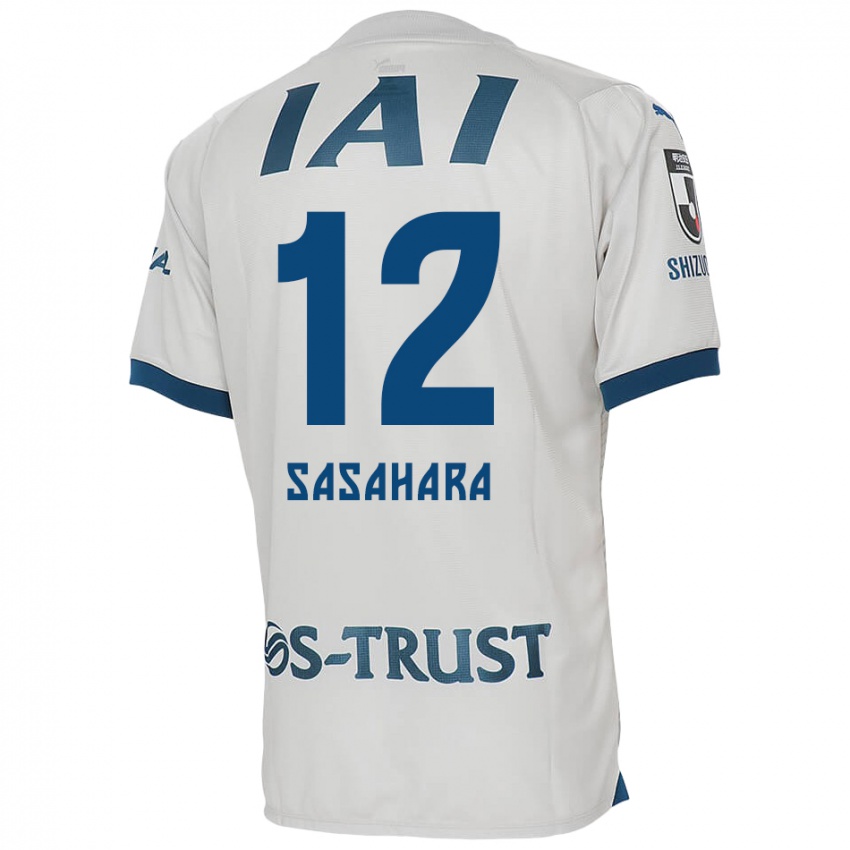 Børn Kenshin Sasahara #12 Hvid Blå Udebane Spillertrøjer 2024/25 Trøje T-Shirt