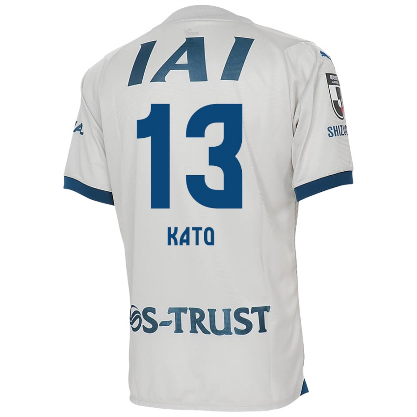 Børn Daiya Kato #13 Hvid Blå Udebane Spillertrøjer 2024/25 Trøje T-Shirt