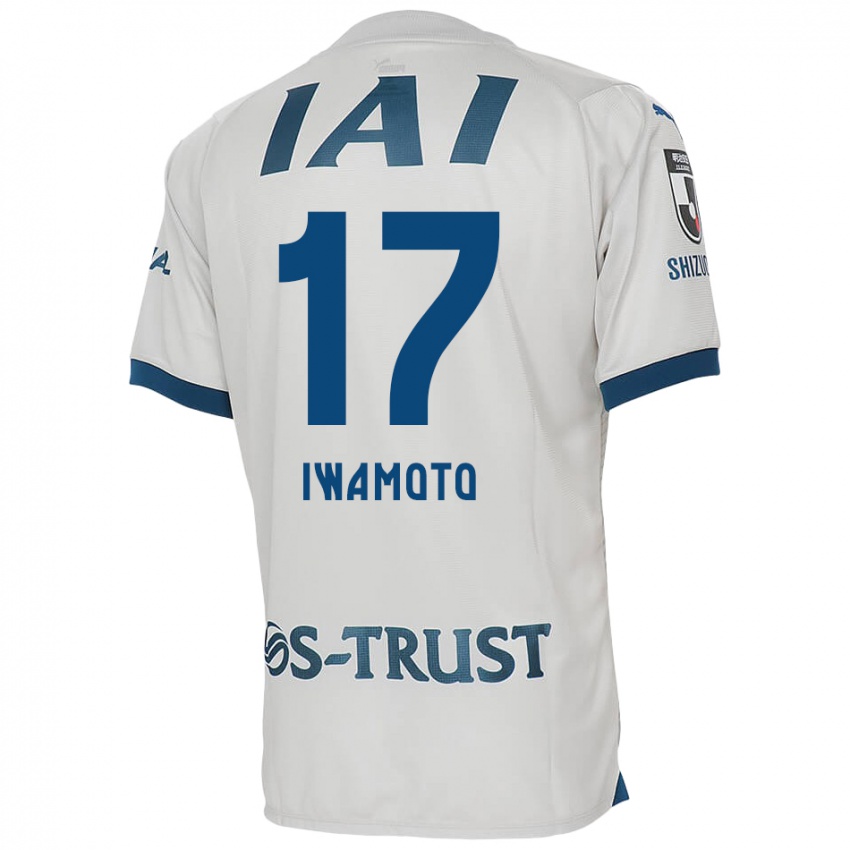 Børn Shogo Iwamoto #17 Hvid Blå Udebane Spillertrøjer 2024/25 Trøje T-Shirt