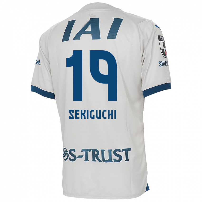 Børn Kota Sekiguchi #19 Hvid Blå Udebane Spillertrøjer 2024/25 Trøje T-Shirt