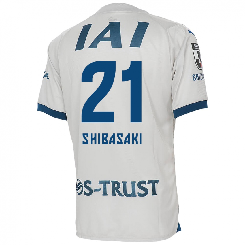 Børn Kaito Shibasaki #21 Hvid Blå Udebane Spillertrøjer 2024/25 Trøje T-Shirt