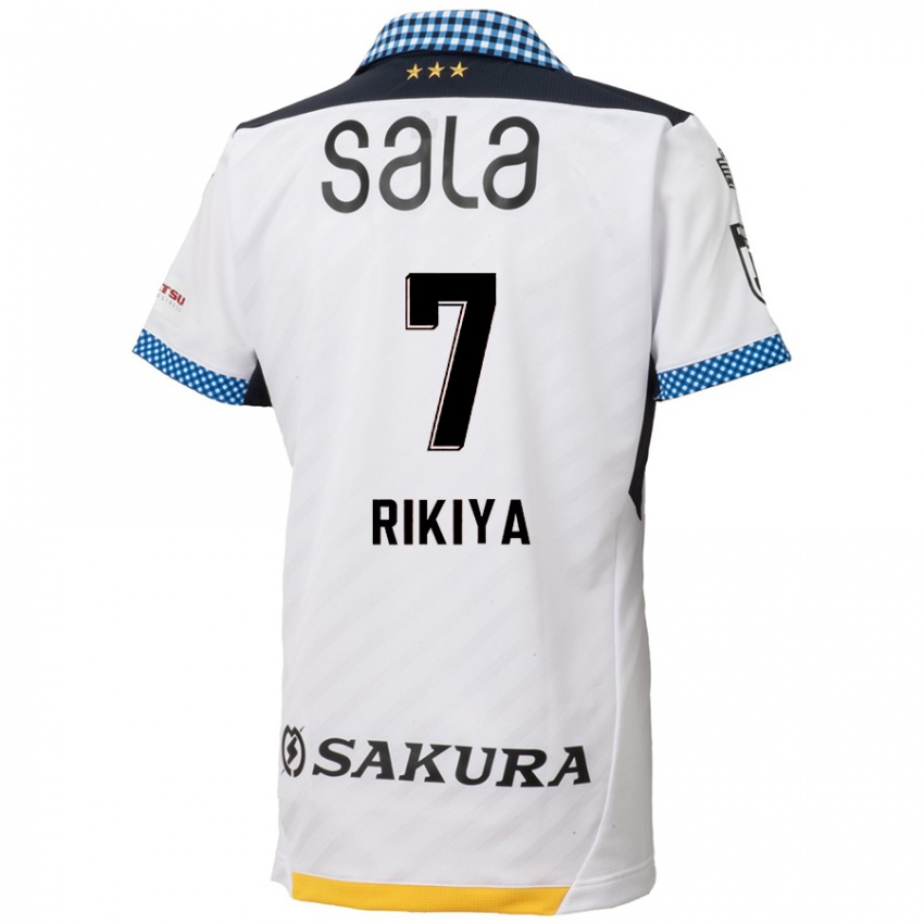 Børn Rikiya Uehara #7 Hvid Sort Udebane Spillertrøjer 2024/25 Trøje T-Shirt