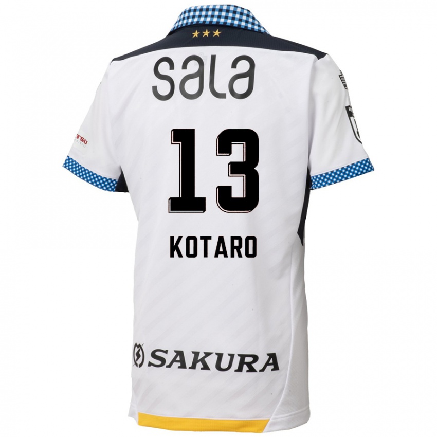 Børn Kotaro Fujikawa #13 Hvid Sort Udebane Spillertrøjer 2024/25 Trøje T-Shirt