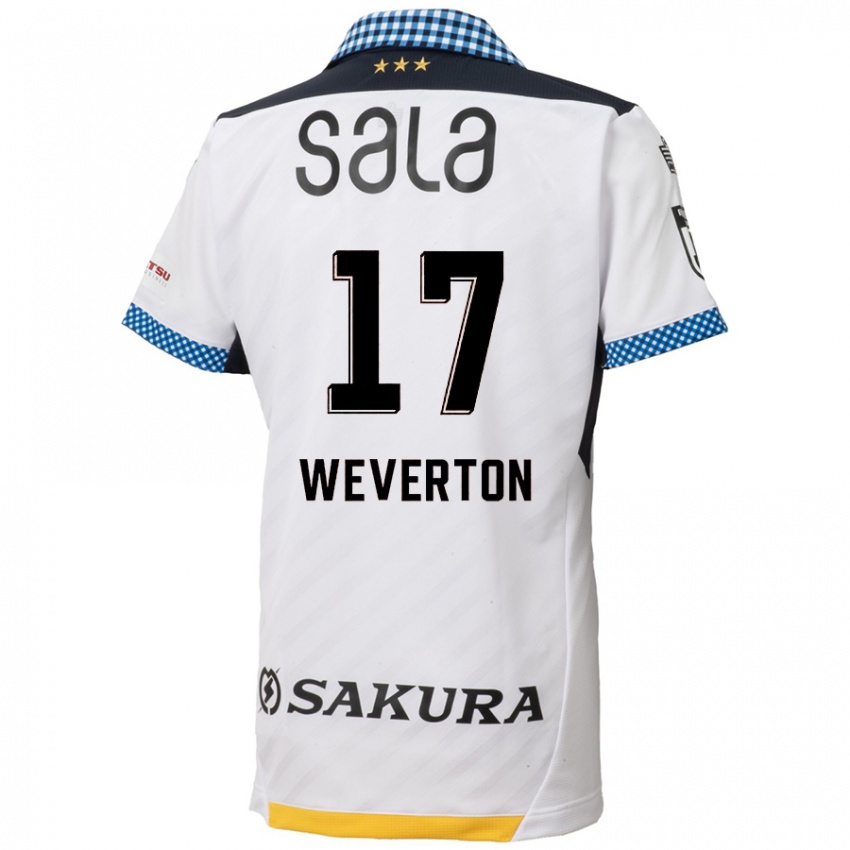 Børn Weverton #17 Hvid Sort Udebane Spillertrøjer 2024/25 Trøje T-Shirt