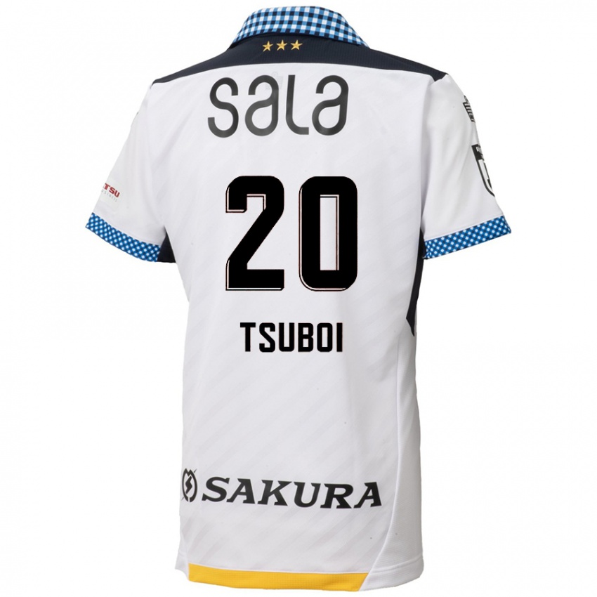 Børn Yuya Tsuboi #20 Hvid Sort Udebane Spillertrøjer 2024/25 Trøje T-Shirt