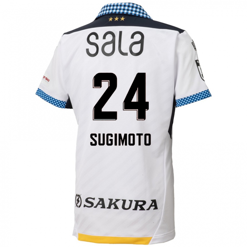 Børn Mitsuki Sugimoto #24 Hvid Sort Udebane Spillertrøjer 2024/25 Trøje T-Shirt