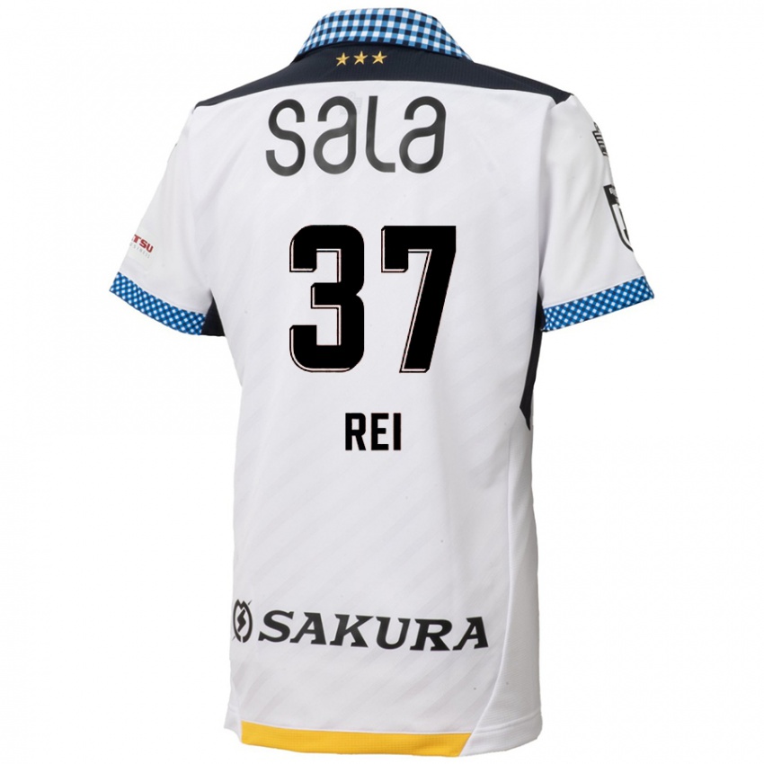 Børn Rei Hirakawa #37 Hvid Sort Udebane Spillertrøjer 2024/25 Trøje T-Shirt