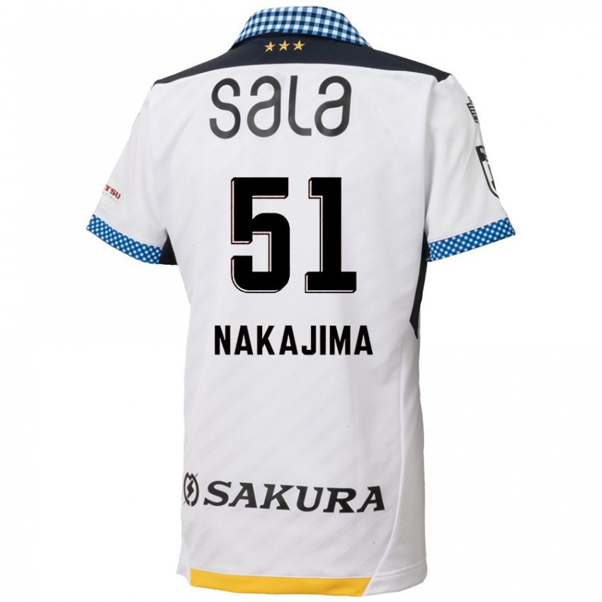 Børn Keitaro Nakajima #51 Hvid Sort Udebane Spillertrøjer 2024/25 Trøje T-Shirt