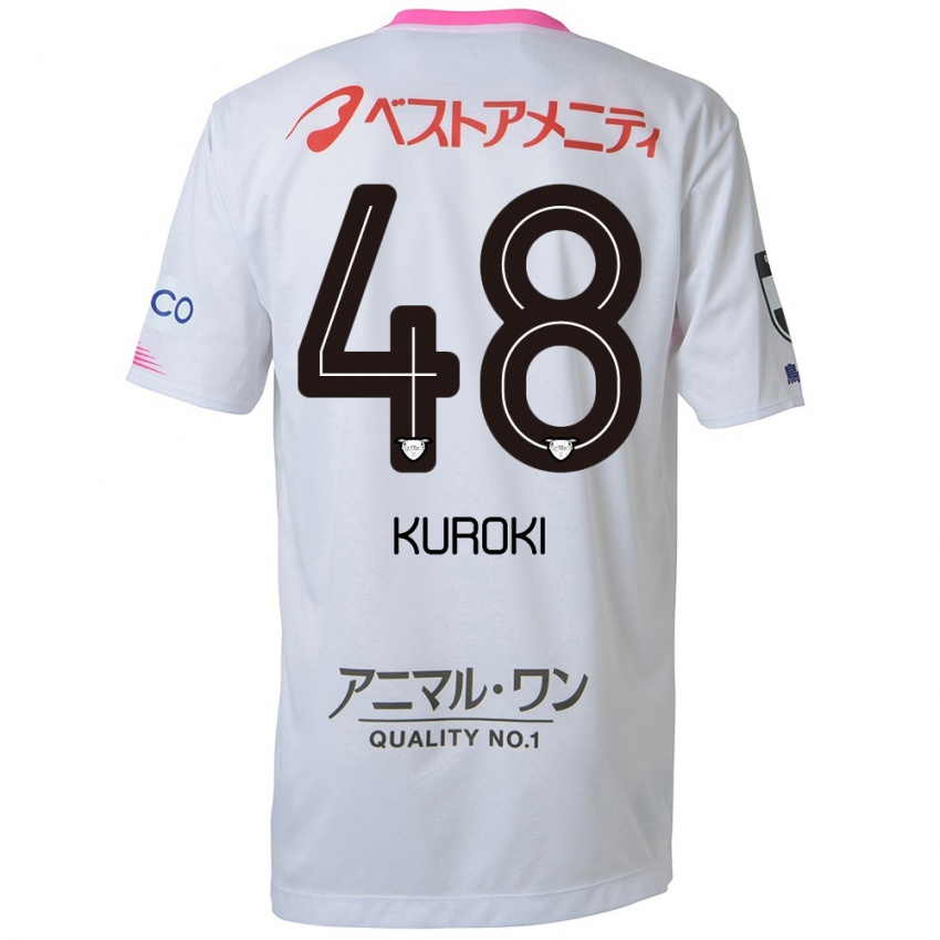 Børn Yuya Kuroki #48 Hvid Blå Lyserød Udebane Spillertrøjer 2024/25 Trøje T-Shirt