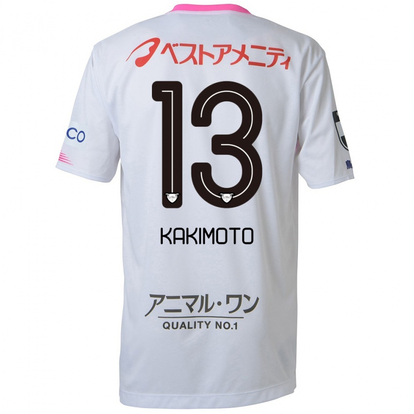 Børn Yuto Kakimoto #13 Hvid Blå Lyserød Udebane Spillertrøjer 2024/25 Trøje T-Shirt