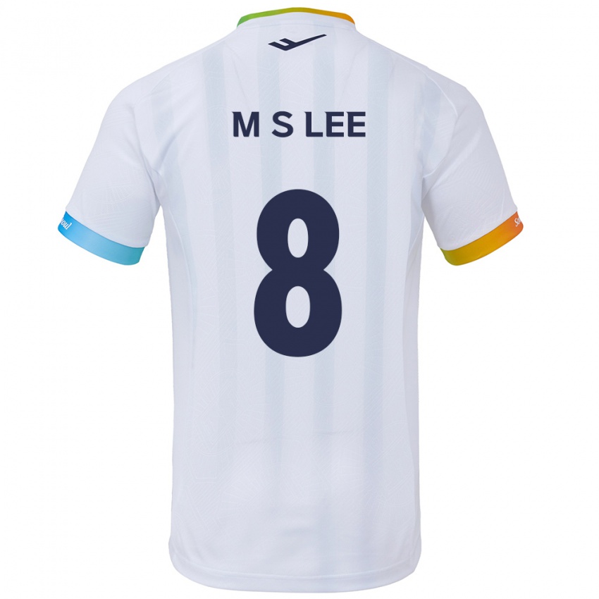 Børn Seung-Mo Lee #8 Hvid Blå Udebane Spillertrøjer 2024/25 Trøje T-Shirt