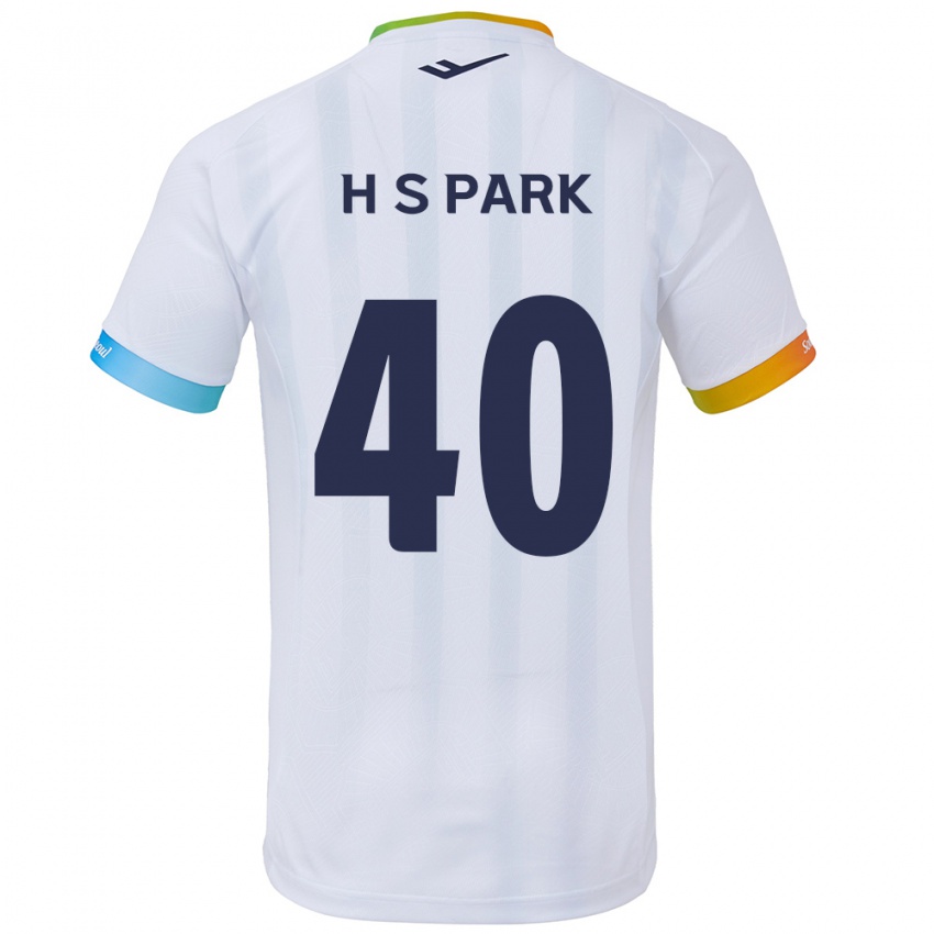 Børn Seong-Hun Park #40 Hvid Blå Udebane Spillertrøjer 2024/25 Trøje T-Shirt