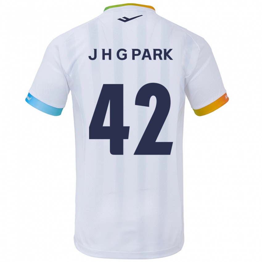 Børn Jang Han-Gyeol Park #42 Hvid Blå Udebane Spillertrøjer 2024/25 Trøje T-Shirt