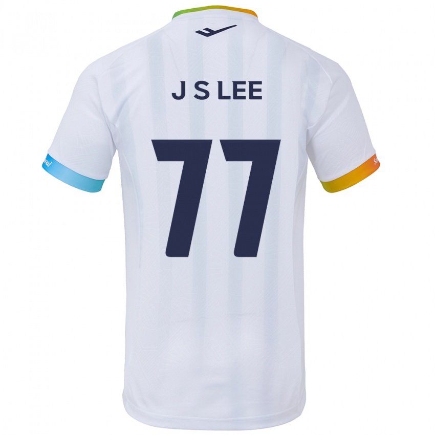 Børn Seung-Joon Lee #77 Hvid Blå Udebane Spillertrøjer 2024/25 Trøje T-Shirt