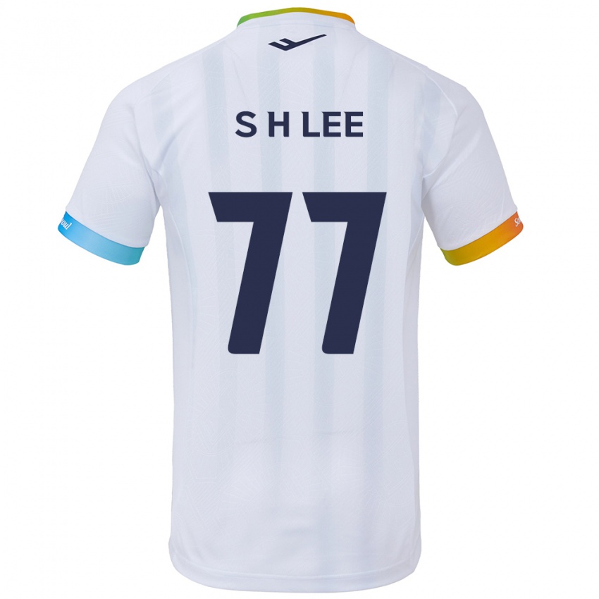 Børn Hyeon-Seung Lee #77 Hvid Blå Udebane Spillertrøjer 2024/25 Trøje T-Shirt