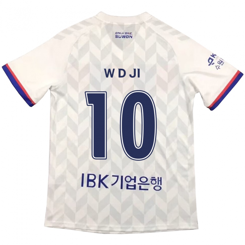 Børn Dong-Won Ji #10 Hvid Blå Udebane Spillertrøjer 2024/25 Trøje T-Shirt