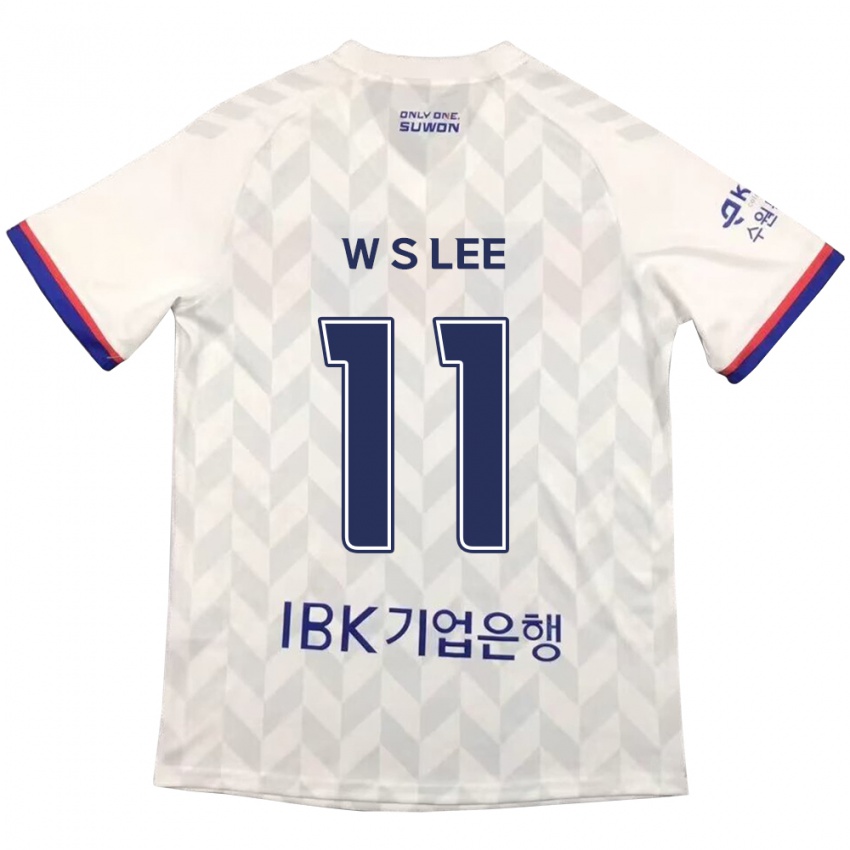 Børn Seung-Woo Lee #11 Hvid Blå Udebane Spillertrøjer 2024/25 Trøje T-Shirt