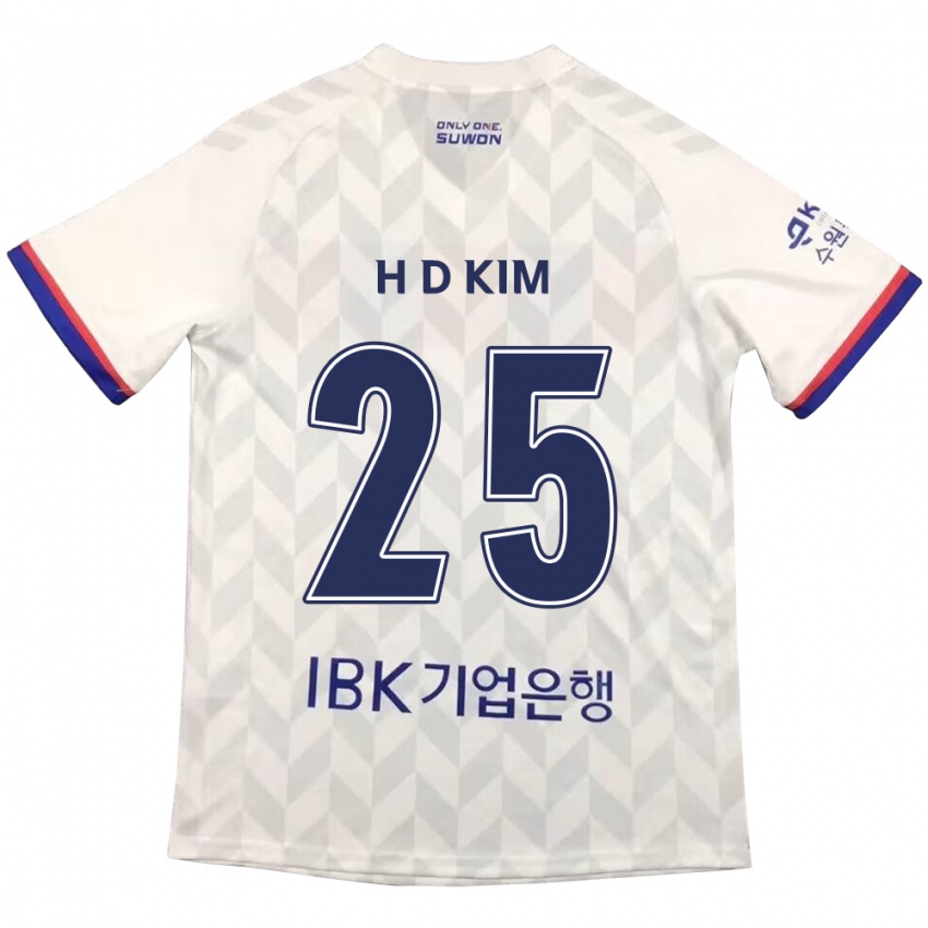 Børn Dae-Hyun Kim #25 Hvid Blå Udebane Spillertrøjer 2024/25 Trøje T-Shirt