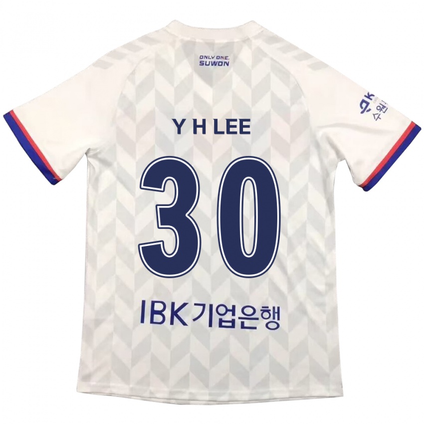 Børn Hyeon-Yong Lee #30 Hvid Blå Udebane Spillertrøjer 2024/25 Trøje T-Shirt