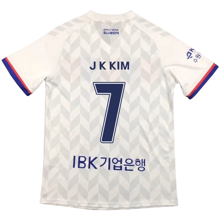 Børn Ki-Jun Kim #7 Hvid Blå Udebane Spillertrøjer 2024/25 Trøje T-Shirt