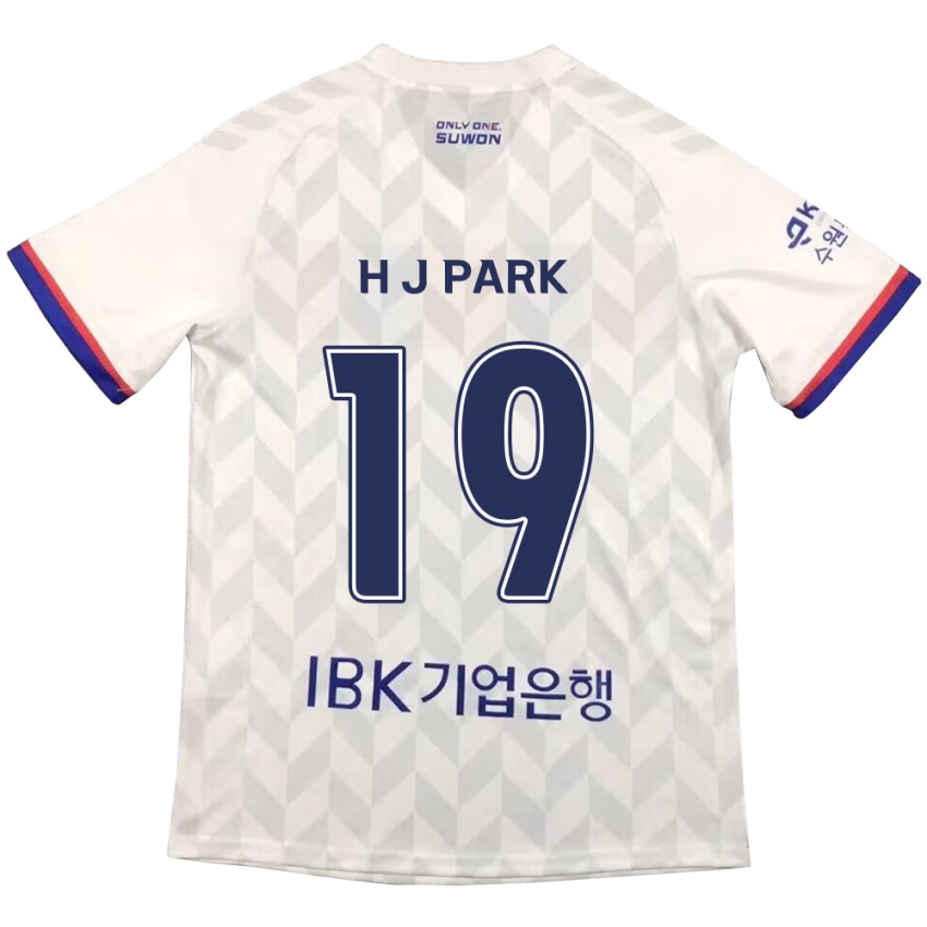 Børn Jun-Hui Park #19 Hvid Blå Udebane Spillertrøjer 2024/25 Trøje T-Shirt