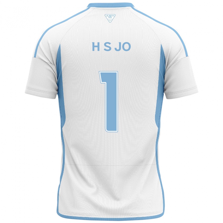 Børn Su-Hyeok Jo #1 Hvid Blå Udebane Spillertrøjer 2024/25 Trøje T-Shirt