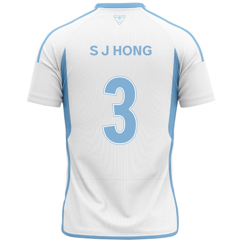 Børn Jae-Seok Hong #3 Hvid Blå Udebane Spillertrøjer 2024/25 Trøje T-Shirt